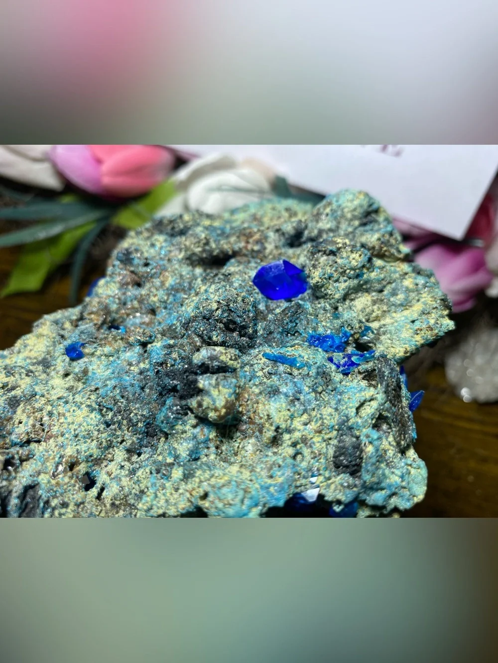 Blue Chalcanthite On Matrix